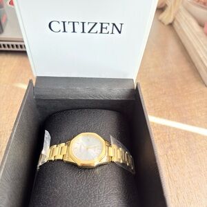 Citizen Gold-Tone Watch with Silver Dial